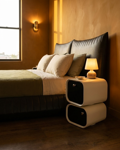 Designer swivel nightstands for bedroom