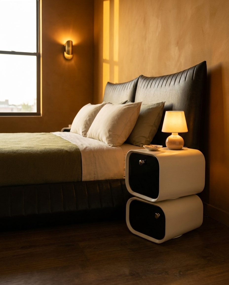 Designer swivel nightstands for bedroom