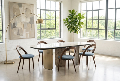 Rustic Rooms luxury Trieste marble dining table for modern interiors