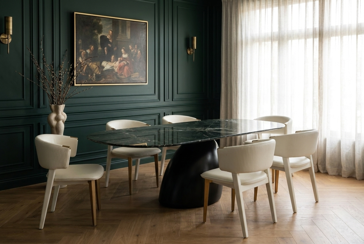 Rustic Rooms modern Nocturne dining table for sophisticated homes